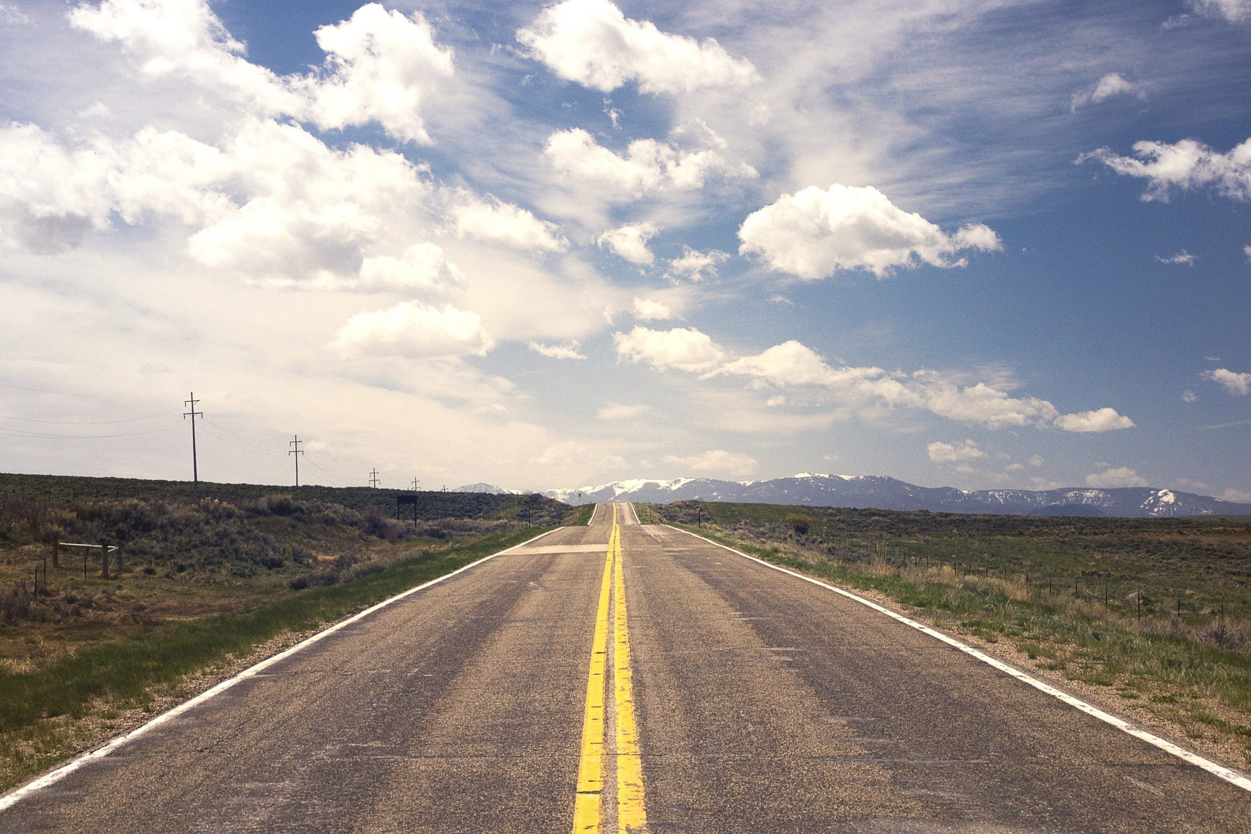 street, road, horizon
